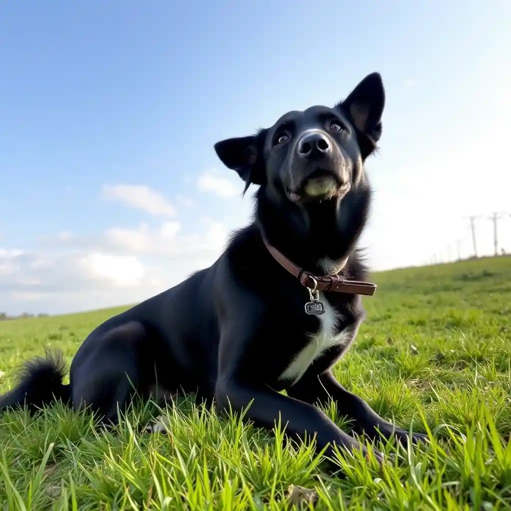 Os cães são os únicos elementos identificados na descrição da cena