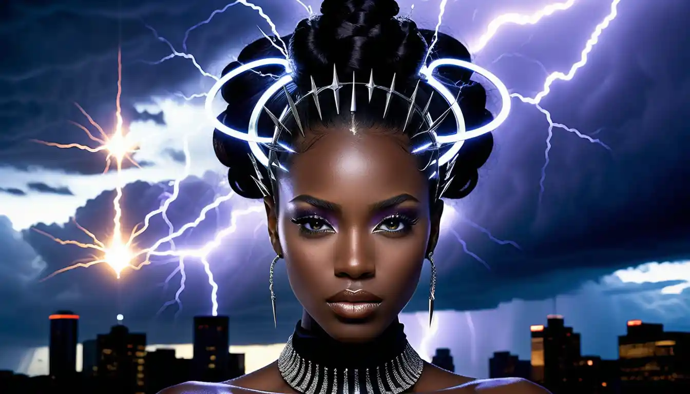 O penteado escultural de uma mulher negra abriga uma minitempestade