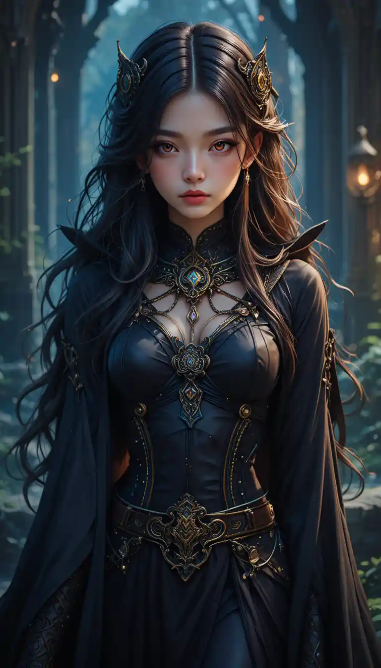 Thalya, una giovane maga da un mondo fantasy animato