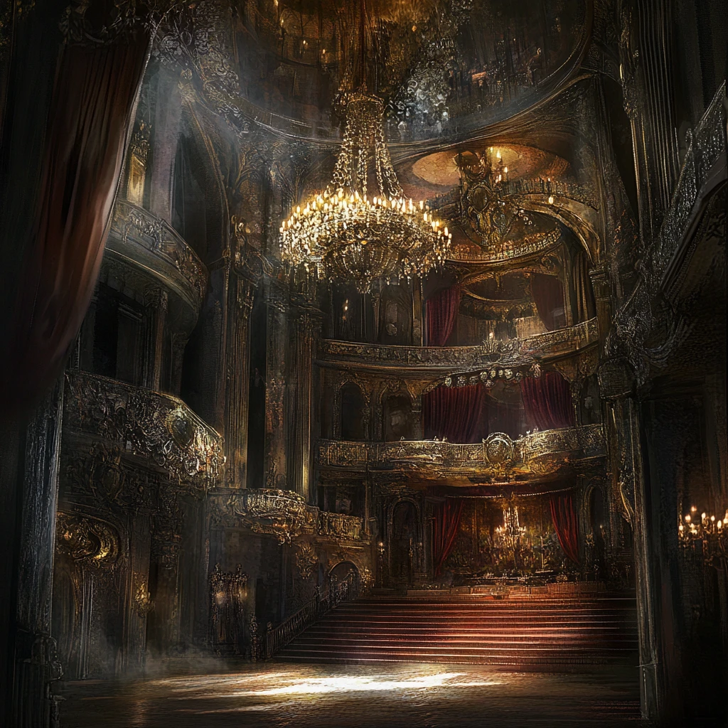 The interior of the opera house from The Phantom of the Opera