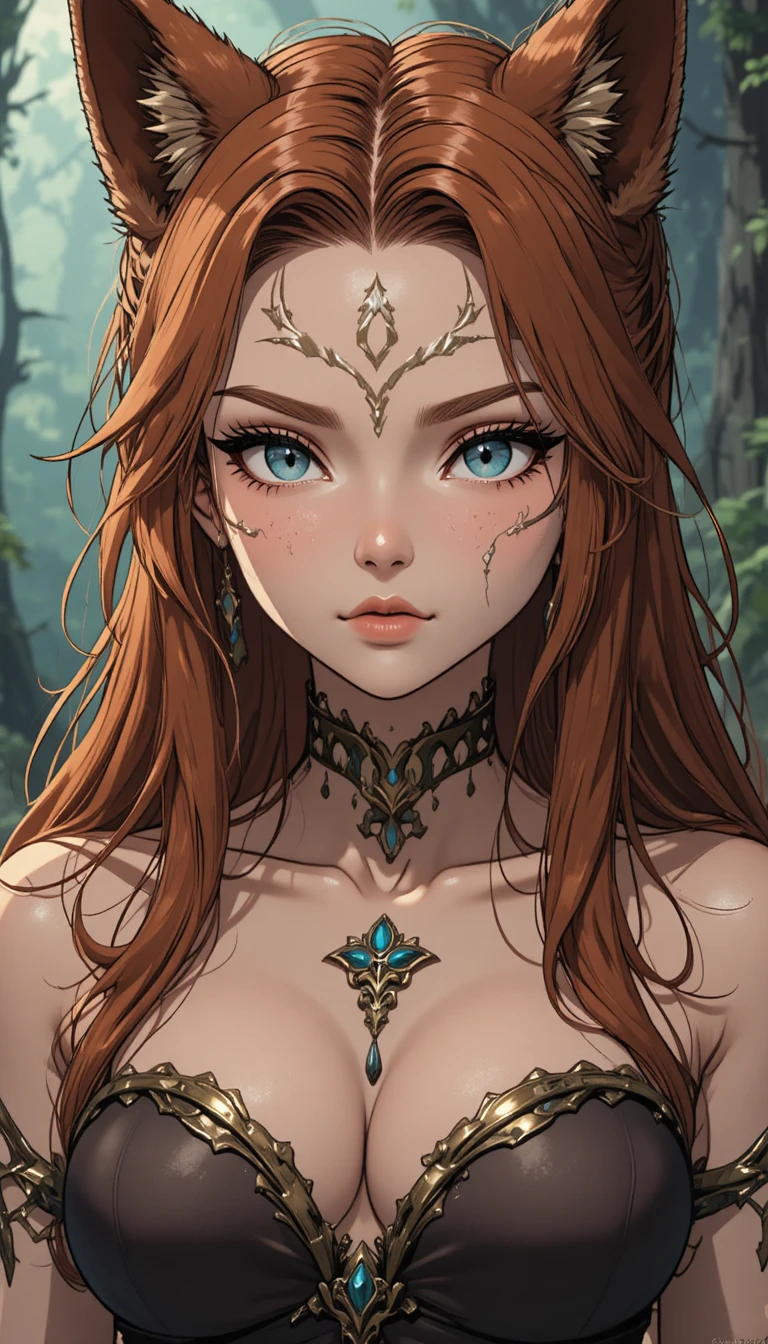 動畫奇幻世界中的 38 歲 Xelor 狼人女性
