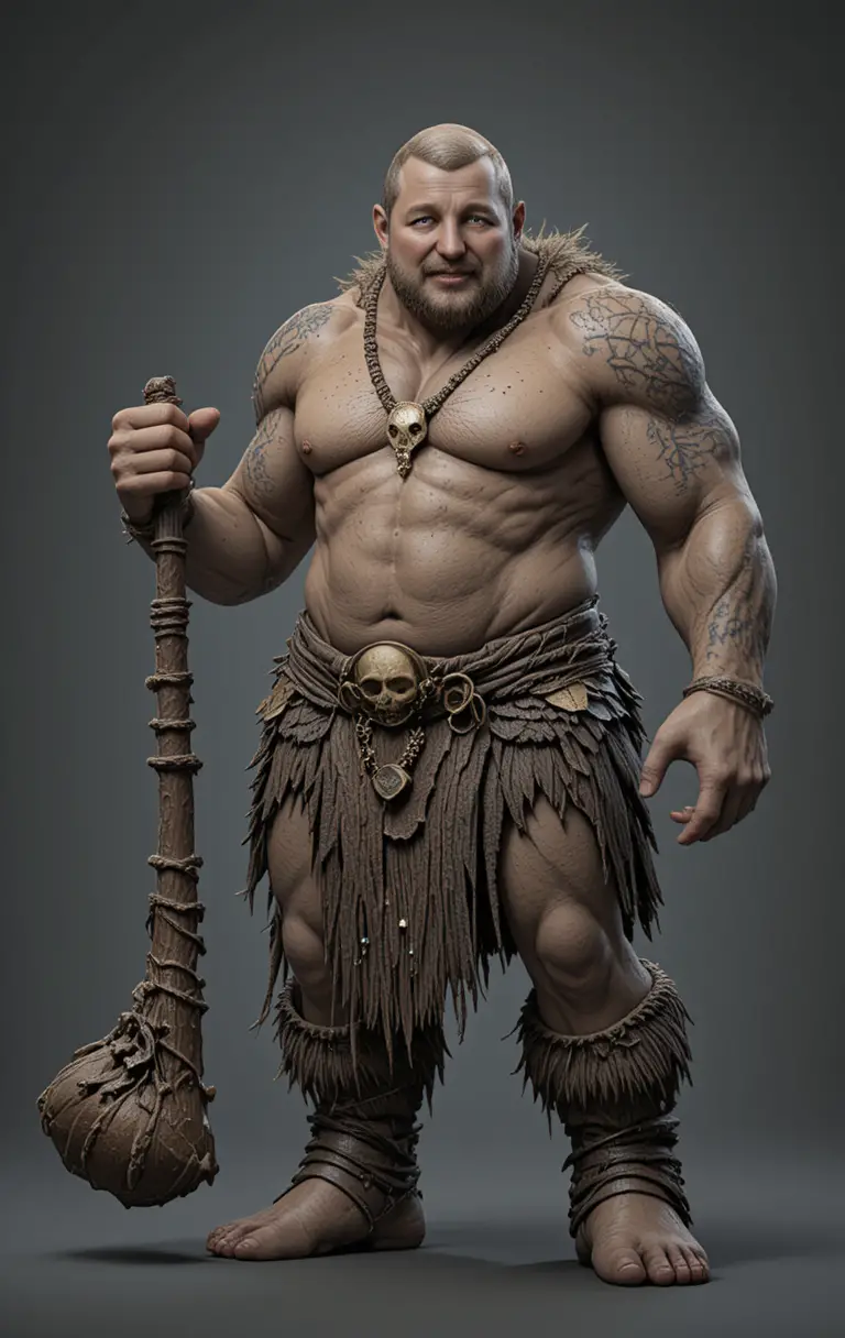 A muscular ogre rendered as a full-length 3D figure