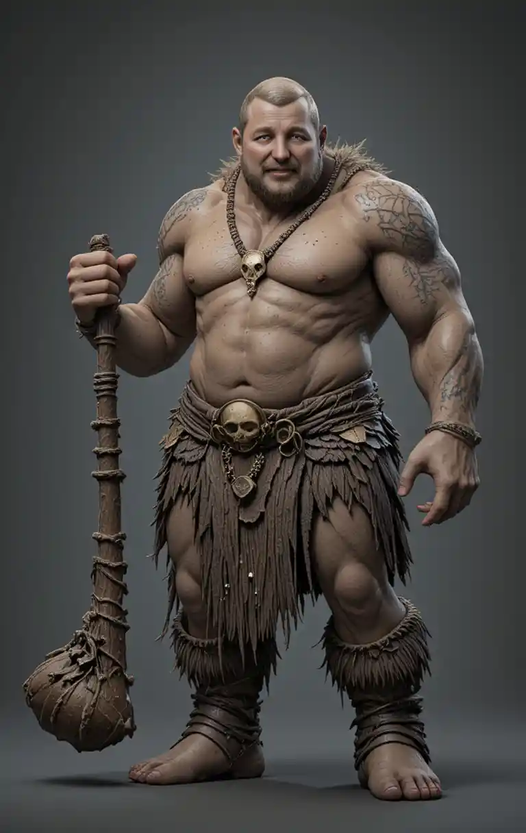 A muscular ogre rendered as a full-length 3D figure