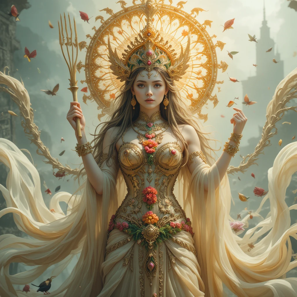 一位光芒四射的女神，主宰著被遺忘食物的國度