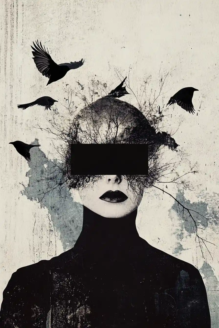 A serene surreal fantasy vision with minimalist dreamlike elements