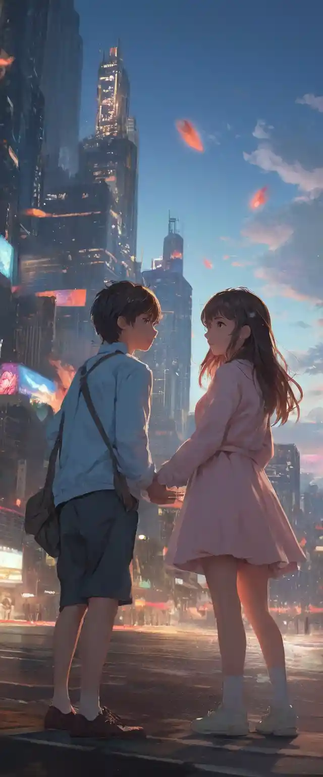 Whimsical Characters Sweep Through a Magical Scene in a Tilted Cinematic Frame