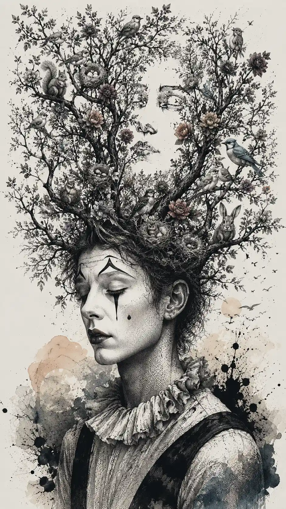 A Mime Whose Head Gives Rise to Branching Trees