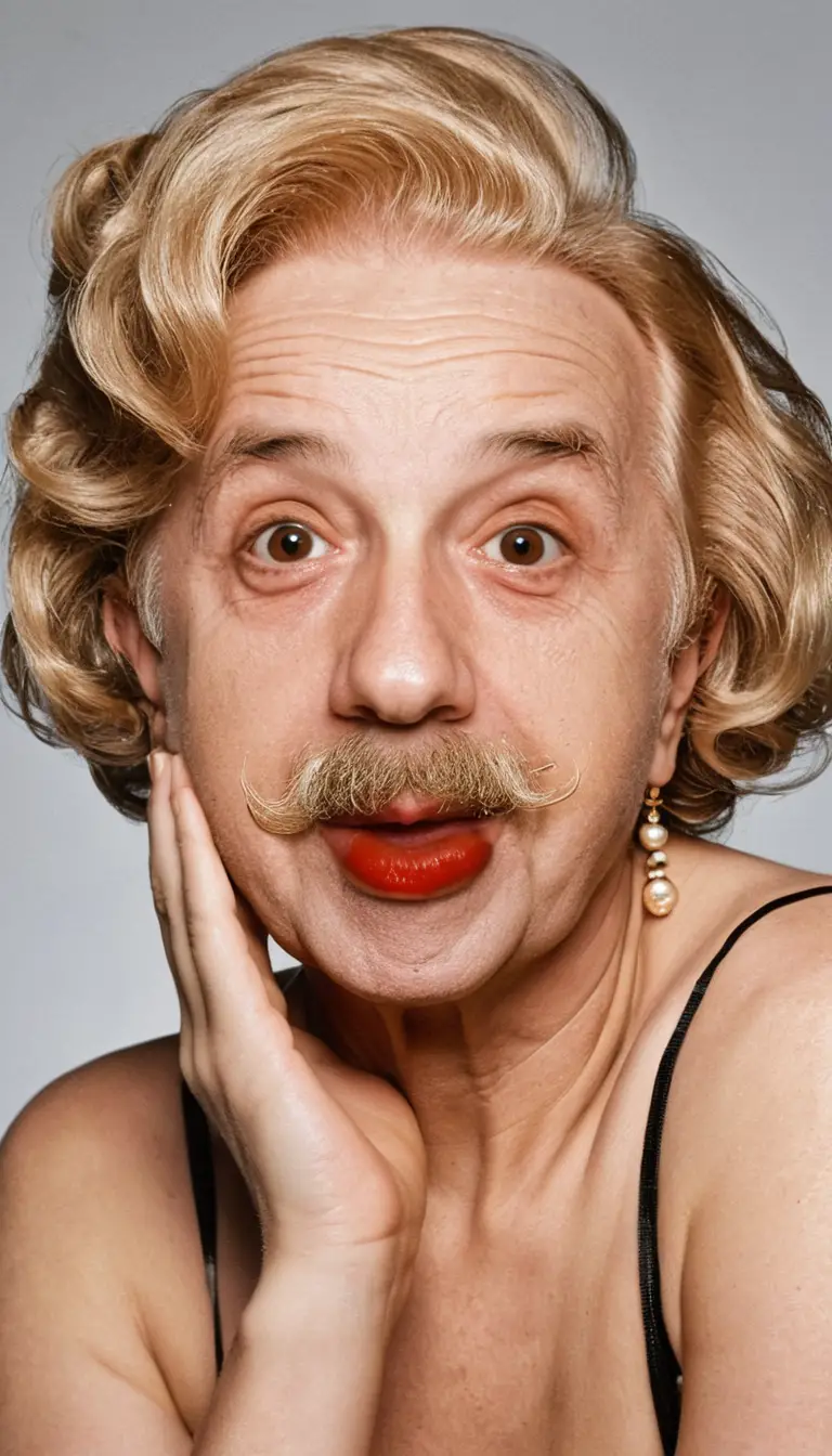 Marilyn Monroe lächelt mit Perlenkette über die Schulter zurück