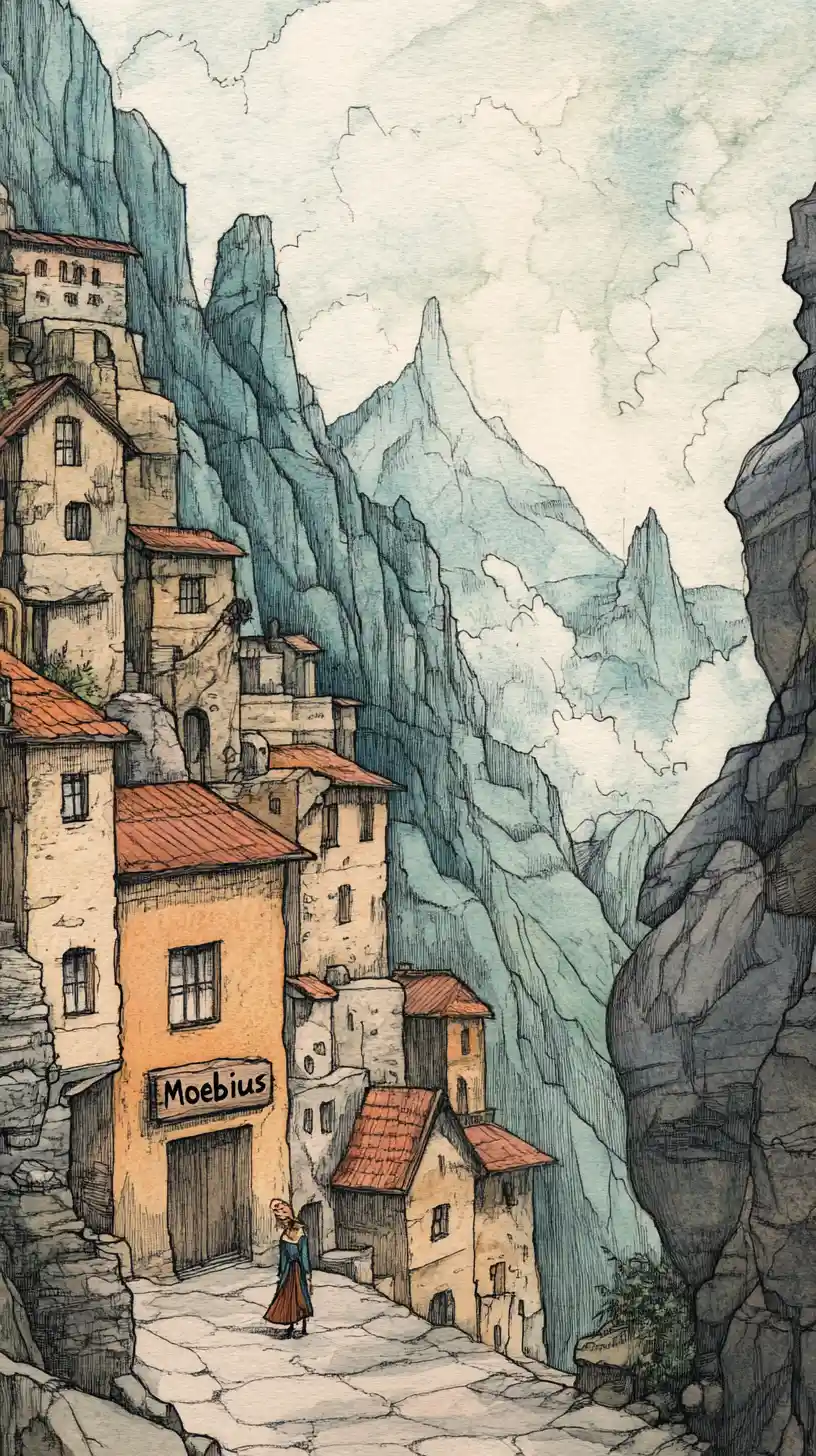 Helene Fischer in einer Aquarell-Westernstadt mitten in den Rocky Mountains