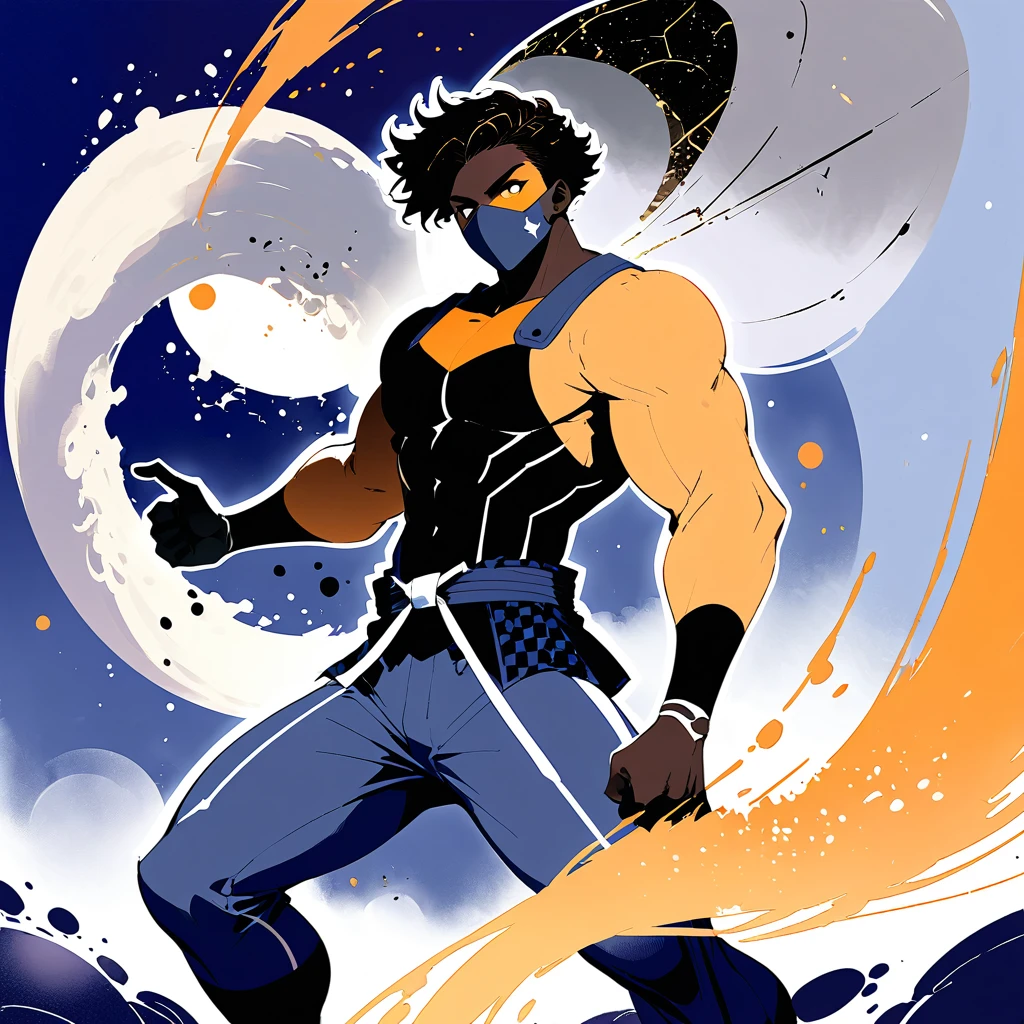 A Masked Superhero in a Tactical Martial Arts Costume