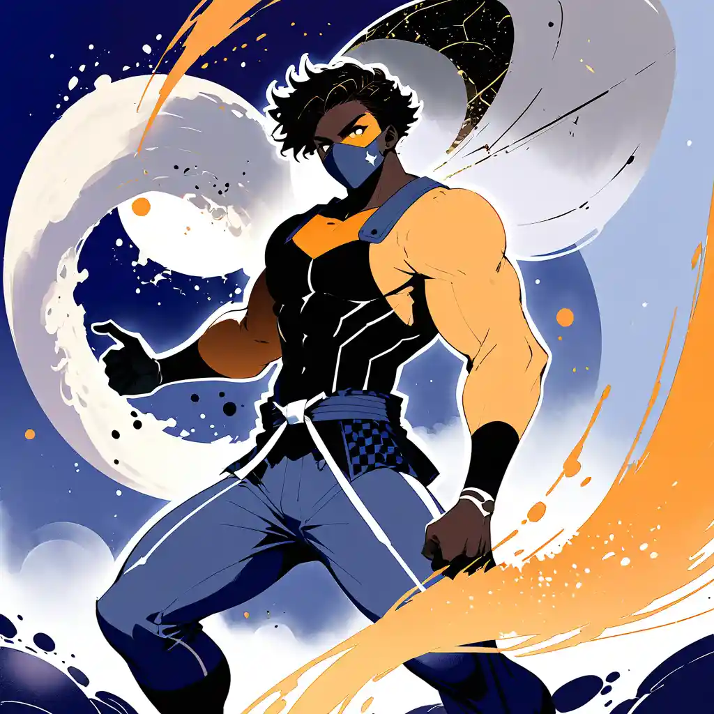 A Masked Superhero in a Tactical Martial Arts Costume